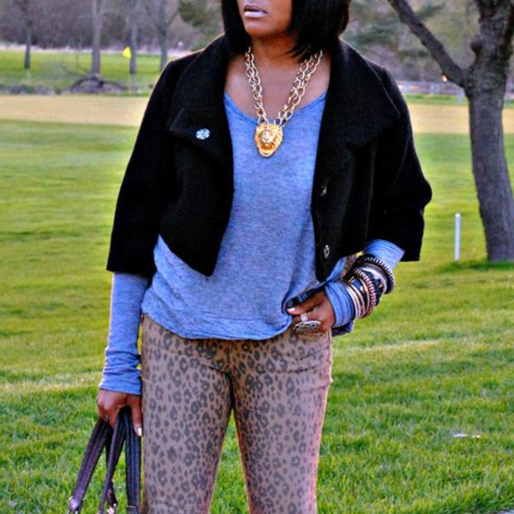 Poetry Cropped Wool Blend Jacket